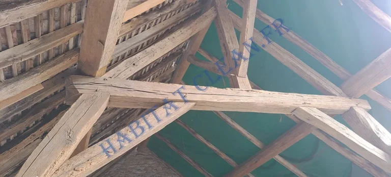 sablage-chalet-plafond-bois-2-portail-metal-habitat-clean-beaune-21200