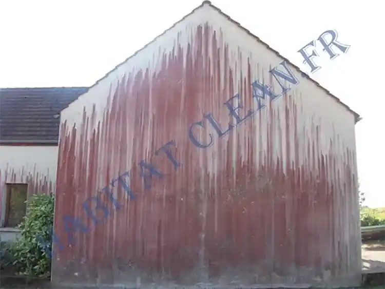 nettoyage facade_traces_rouges_salissures_habitat clean beaune 21200